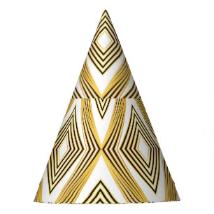 Abstract Geometric Background Art Deco Party Hat