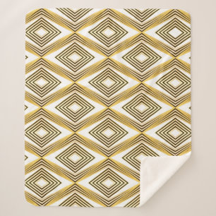 Abstract Geometric Background Art Deco Sherpa Blanket