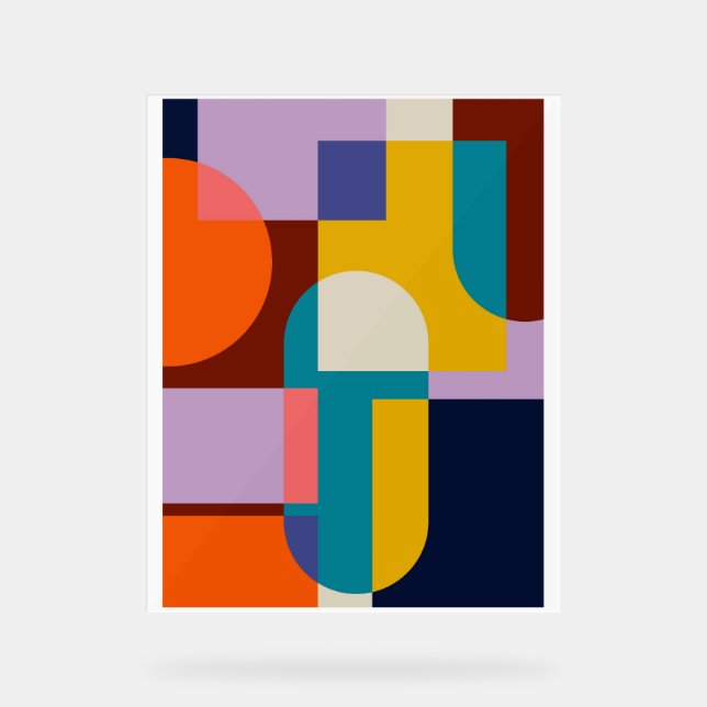 Abstract geometric background circle   acrylic sign (Front)