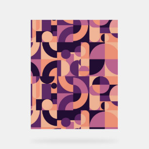 Abstract geometric background circle acrylic sign
