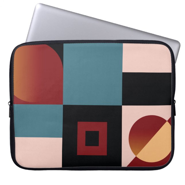 Abstract,  geometric background,  colourful,  spec laptop sleeve (Front)