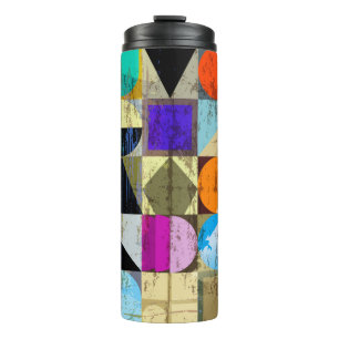 abstract geometric background composition, with st thermal tumbler