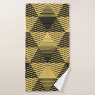 Abstract geometric background. Hexagonal mesh with Bath Towel
