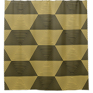 Abstract geometric background. Hexagonal mesh with Shower Curtain