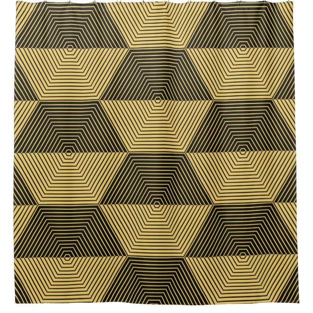 Abstract geometric background. Hexagonal mesh with Shower Curtain (Front)