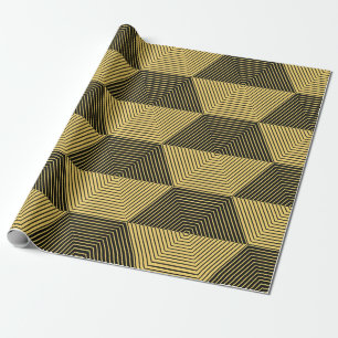 Abstract geometric background. Hexagonal mesh with Wrapping Paper