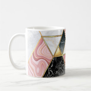Abstract geometric background. Modern marble mosai Coffee Mug