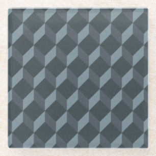 Abstract Geometric Background Pattern Glass Coaster