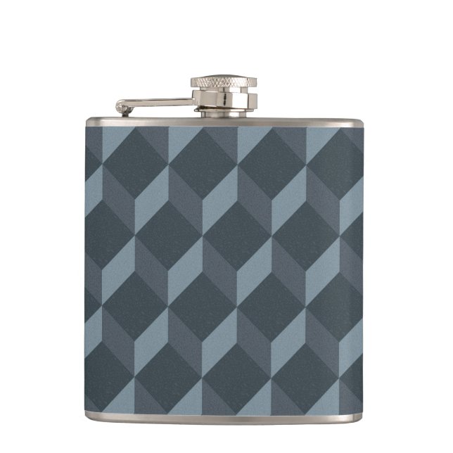 Abstract Geometric Background Pattern Hip Flask (Front)