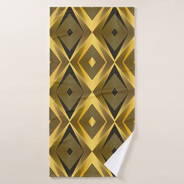 Abstract geometric background. Vintage Art Deco.  Bath Towel (Bath Towel)