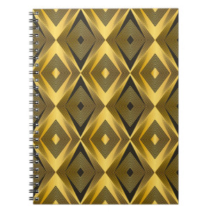 Abstract geometric background. Vintage Art Deco. Notebook