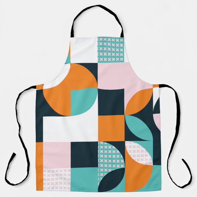 Abstract geometric background with squares,  trian apron (Front)