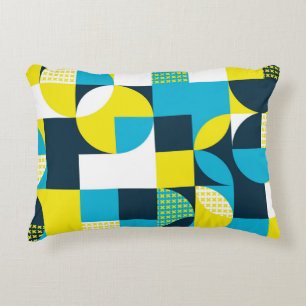 Abstract geometric background with squares,  trian decorative cushion