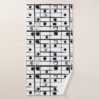 abstract geometric bath towel