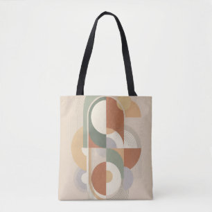 Abstract Geometric Bauhaus Art Print   Mid-Century Tote Bag