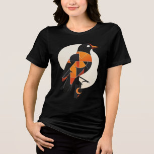 Abstract Geometric Bauhaus Bird Mid-Century Modern Tri-Blend Shirt