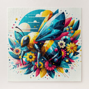 Abstract Geometric Bee Jigsaw Puzzle