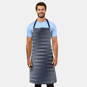 Abstract Geometric Black and White Stripes, Trippy Apron