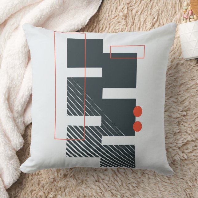 Abstract Geometric Block Pattern Cushion (Blanket)