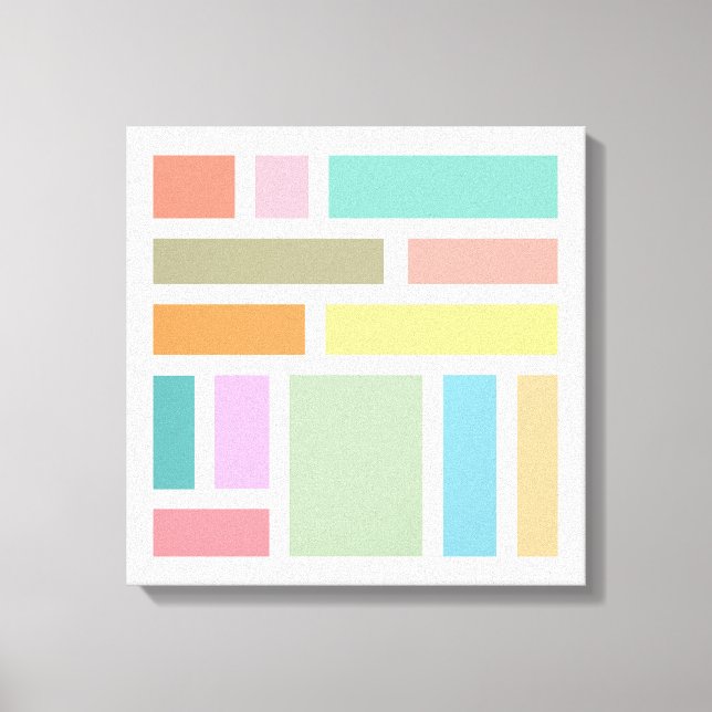 Abstract Geometric Blocks Canvas Print (Front)