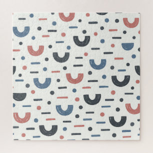 Abstract Geometric Boho Pattern Jigsaw Puzzle