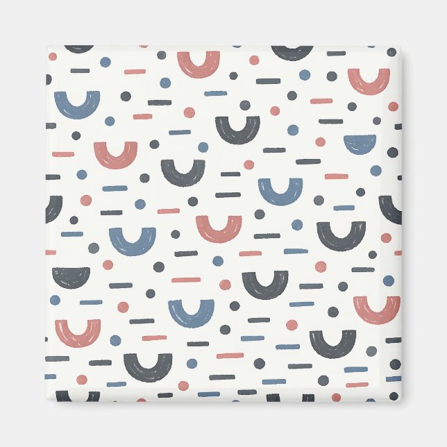 Abstract Geometric Boho Pattern Magnet (Front)