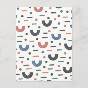 Abstract Geometric Boho Pattern Postcard
