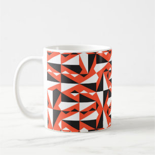 Abstract Geometric Brush: Vintage Pattern Coffee Mug
