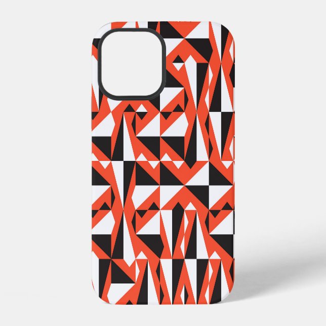 Abstract Geometric Brush: Vintage Pattern iPhone Case (Back)