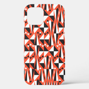 Abstract Geometric Brush: Vintage Pattern iPhone 12 Case