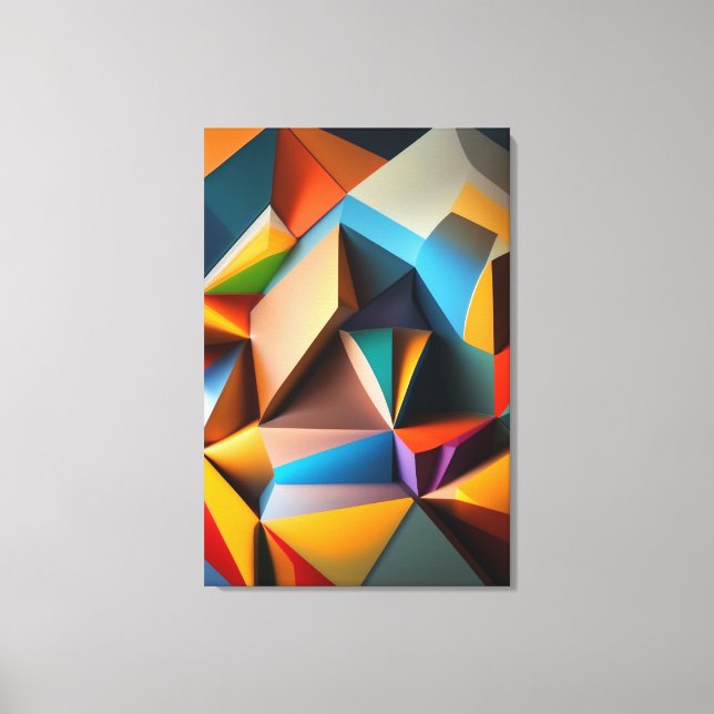 Abstract Geometric Canvas Print (Front)