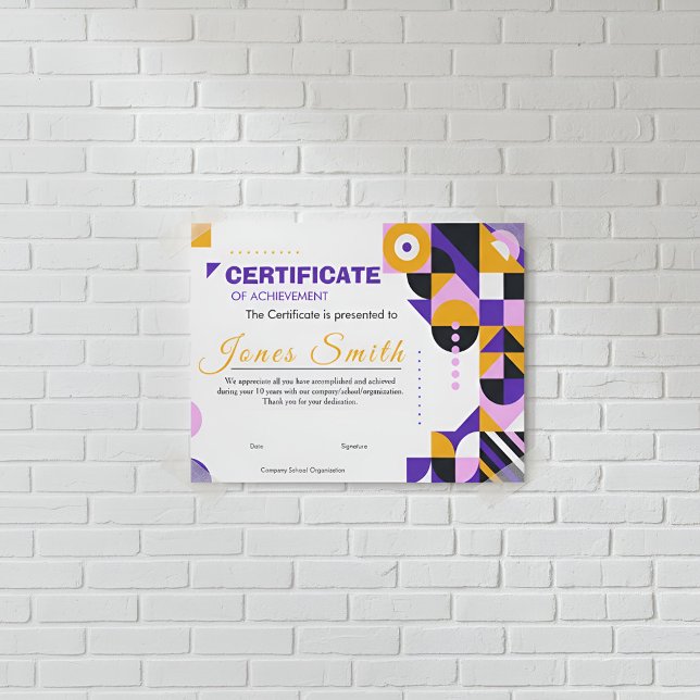 Abstract Geometric Certificate of Achievement Mode (Creator Uploaded)