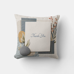 Abstract Geometric Circle Botanical Terracotta Cushion