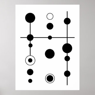 Abstract Geometric Circles and Lines Art | Minimal Poster