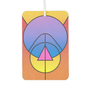 Abstract Geometric Circles Line Colorful Car Air Freshener