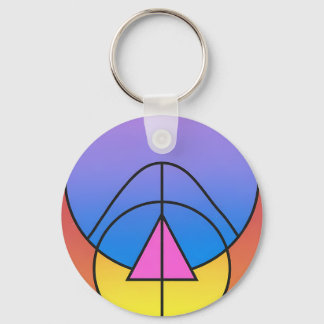 Abstract Geometric Circles Line Colorful Poster Key Ring