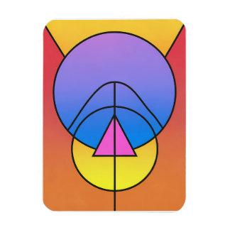 Abstract Geometric Circles Line Colorful Poster Magnet