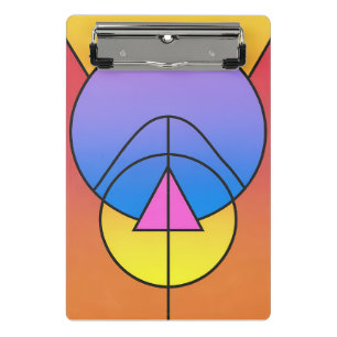Abstract Geometric Circles Line Colorful Poster Mini Clipboard
