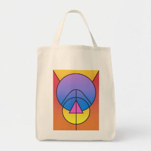 Abstract Geometric Circles Line Colorful Tote Bag