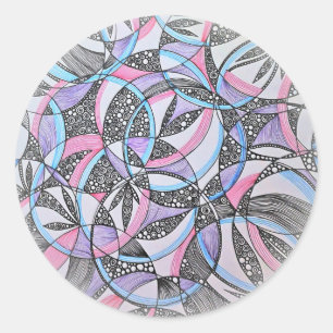 Abstract Geometric Circles Mandala Sticker