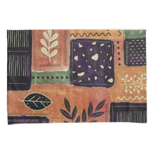 Abstract Geometric Circles Shapes and Leaves   Pillowcase
