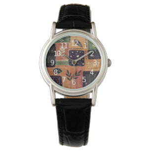 Abstract Geometric Circles Shapes and Leaves   Watch