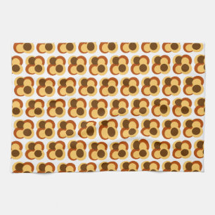 Abstract Geometric Circular Shapes Tea Towel