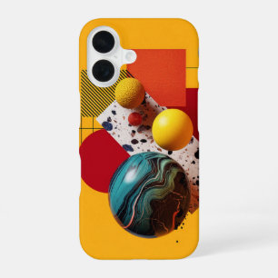 Abstract geometric colorful composition  iPhone 16 case