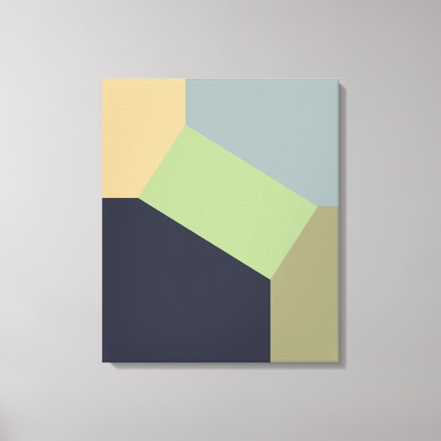 Abstract Geometric Colour Block Canvas Print (Front)