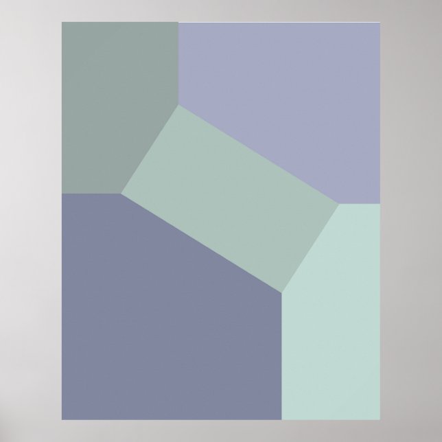 Abstract Geometric Colour Block Poster (Front)