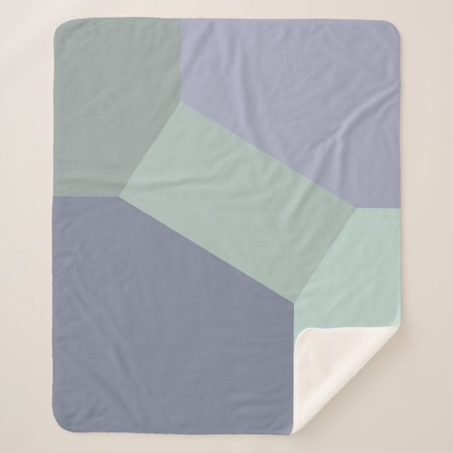 Abstract Geometric Colour Block Sherpa Blanket (Front)