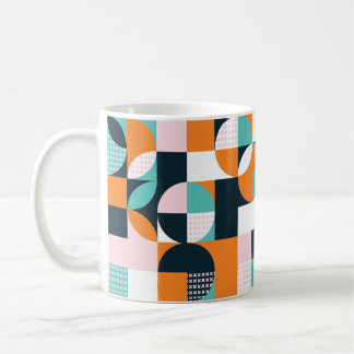 Abstract Geometric: Colourful 3D Effect. Coffee Mug