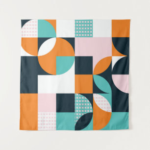 Abstract Geometric: Colourful 3D Effect. Tapestry