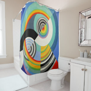 abstract geometric colourful by Robert Delaunay Shower Curtain